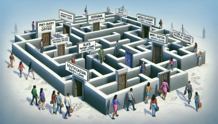 A diverse group of millennials navigating a maze of state-specific payday loan regulations in the U.S.