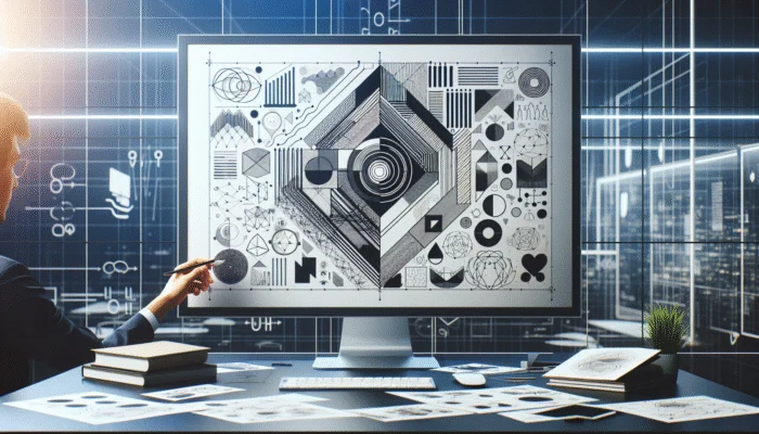 Abstract black and white geometric shapes representing clarity and foundational concepts.